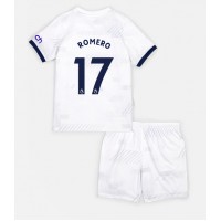 Otroški Nogometni dresi Tottenham Hotspur Cristian Romero #17 Domači 2023-24 Kratek Rokav (+ Kratke hlače)